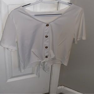 White crop top